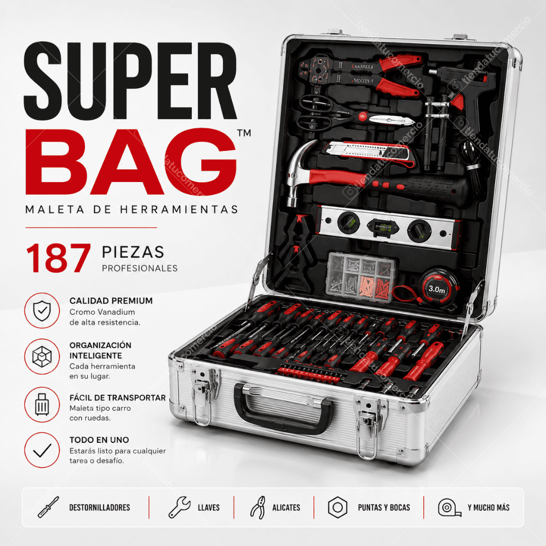 SUPER BAG™ - Maleta de herramientas +800 piezas