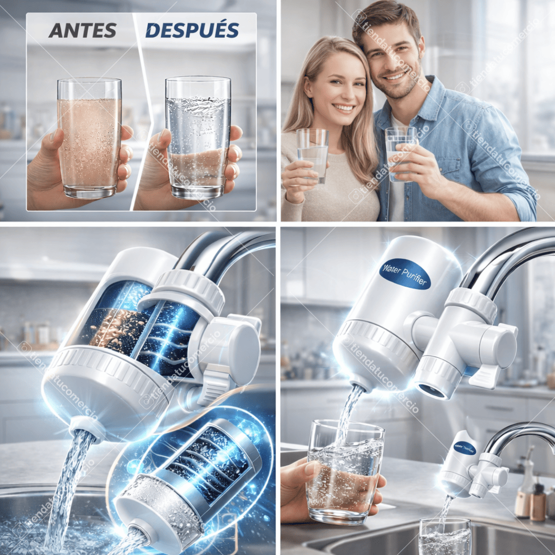 Filtro Purificador de agua 5 NIVELES 99.99% Menos cloro y bacterias + Envío Gratis