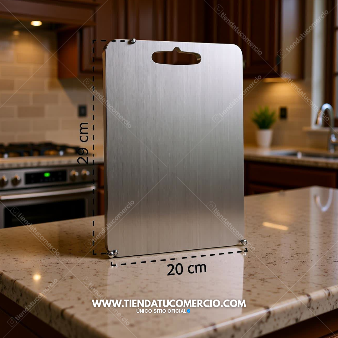 Tabla de picar en Acero Inoxidable 29cm x 20cm