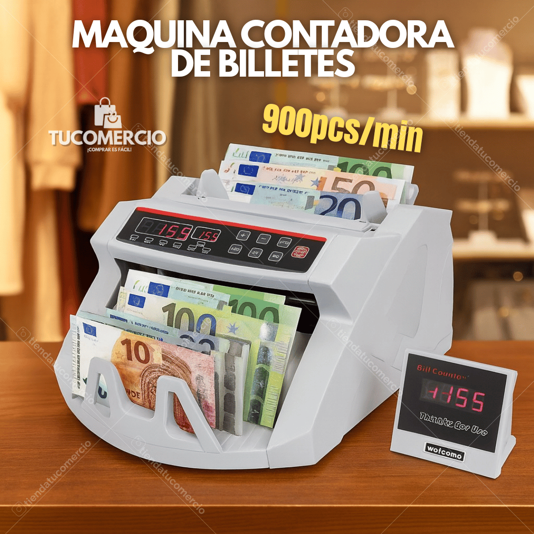 Maquina contadora de billetes profesional 900pcs/min (pesos, dólares, euros, etc)