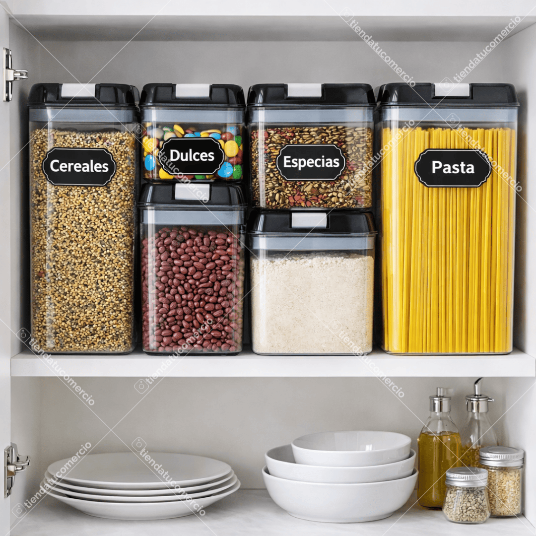Juego de 7 contenedores herméticos para almacenar alimentos