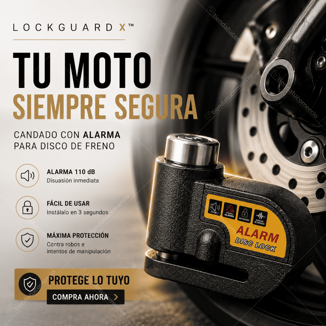 LOCKGUARD X™ — Candado Antirrobo con Alarma Inteligente