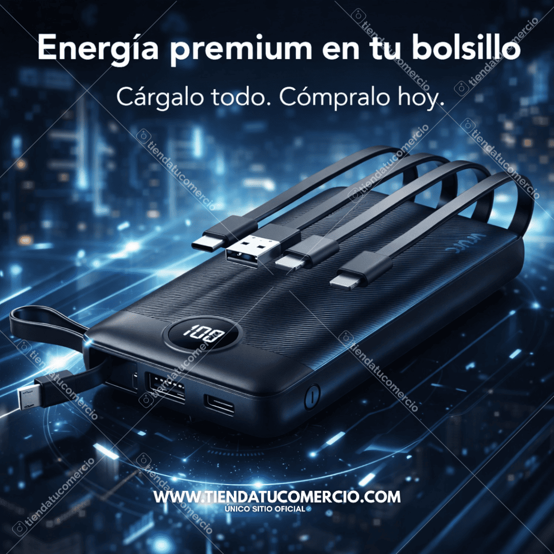 Super Power Bank 4 entradas full dispositivos