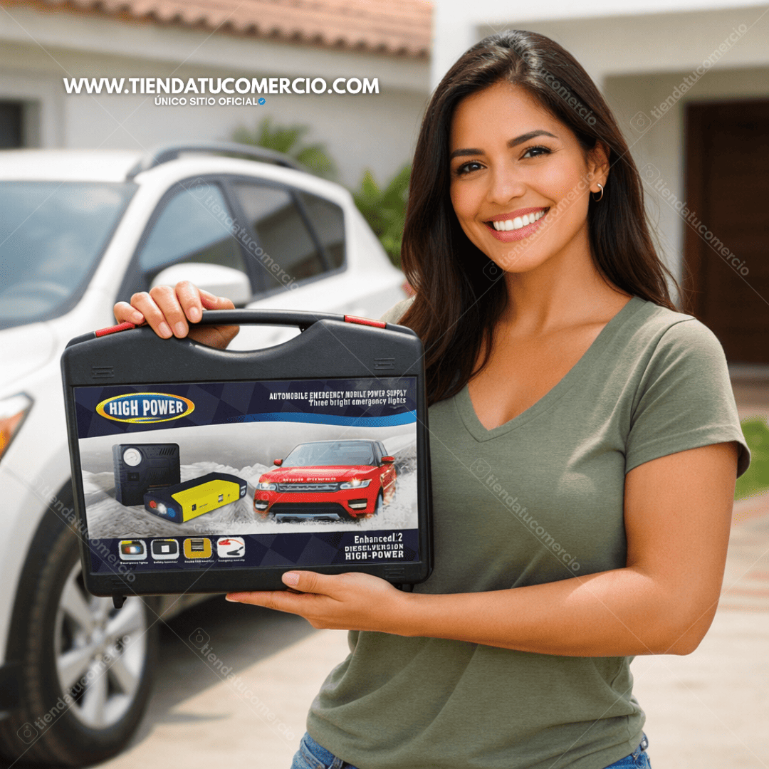 Kit Iniciador de Batería Multifuncional: 4 en 1