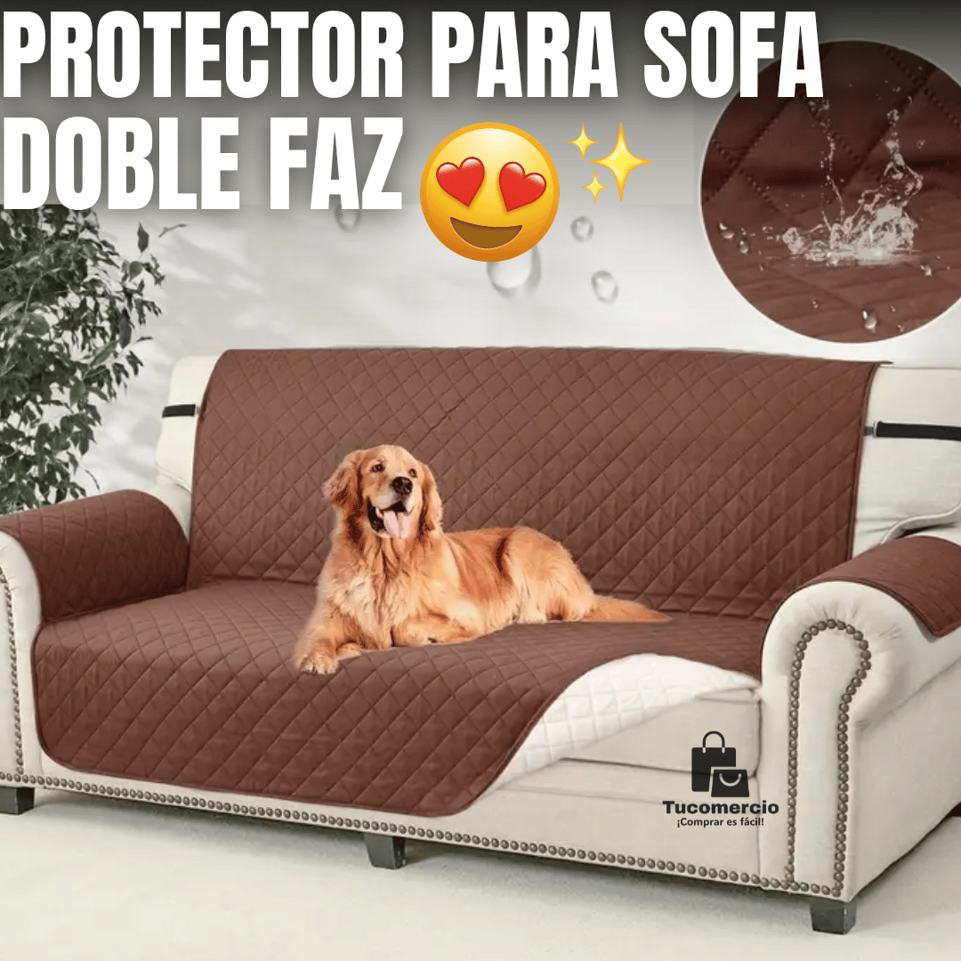 Cubre SOFÁ Protector de Sala DOBLE FAZ 3 PUESTOS
