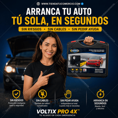 VOLTIX PRO 4X™  – Kit de Emergencia Automotriz 4 en 1