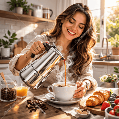 Milano Espresso 450™ – Cafetera Italiana Profesional en Acero Inoxidable