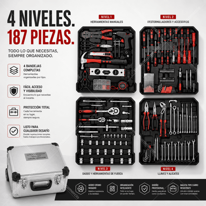 SUPER BAG™ - Maleta de herramientas +800 piezas