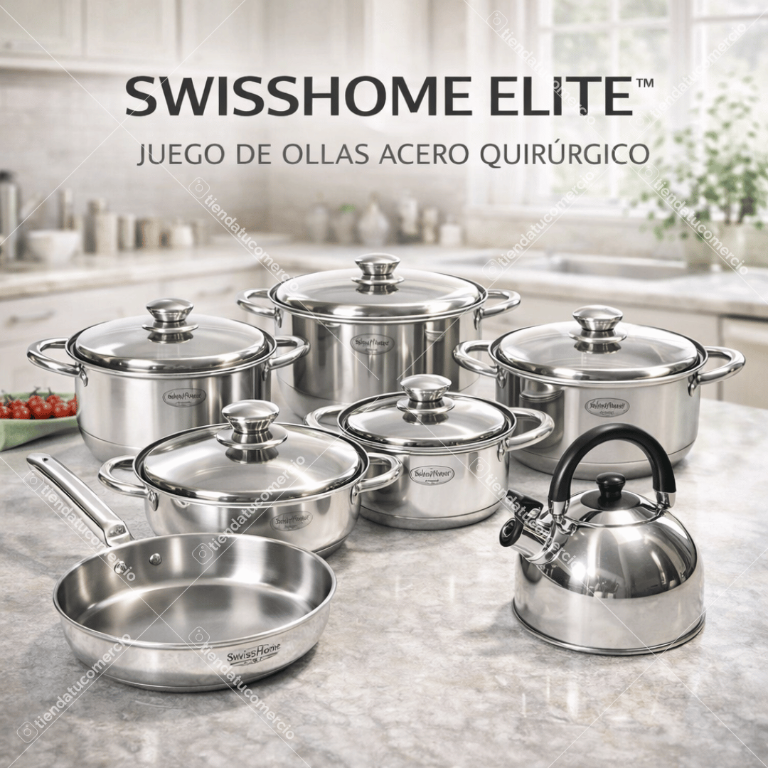 SWISSHOME ELITE™ — Juego de Ollas Acero Quirúrgico
