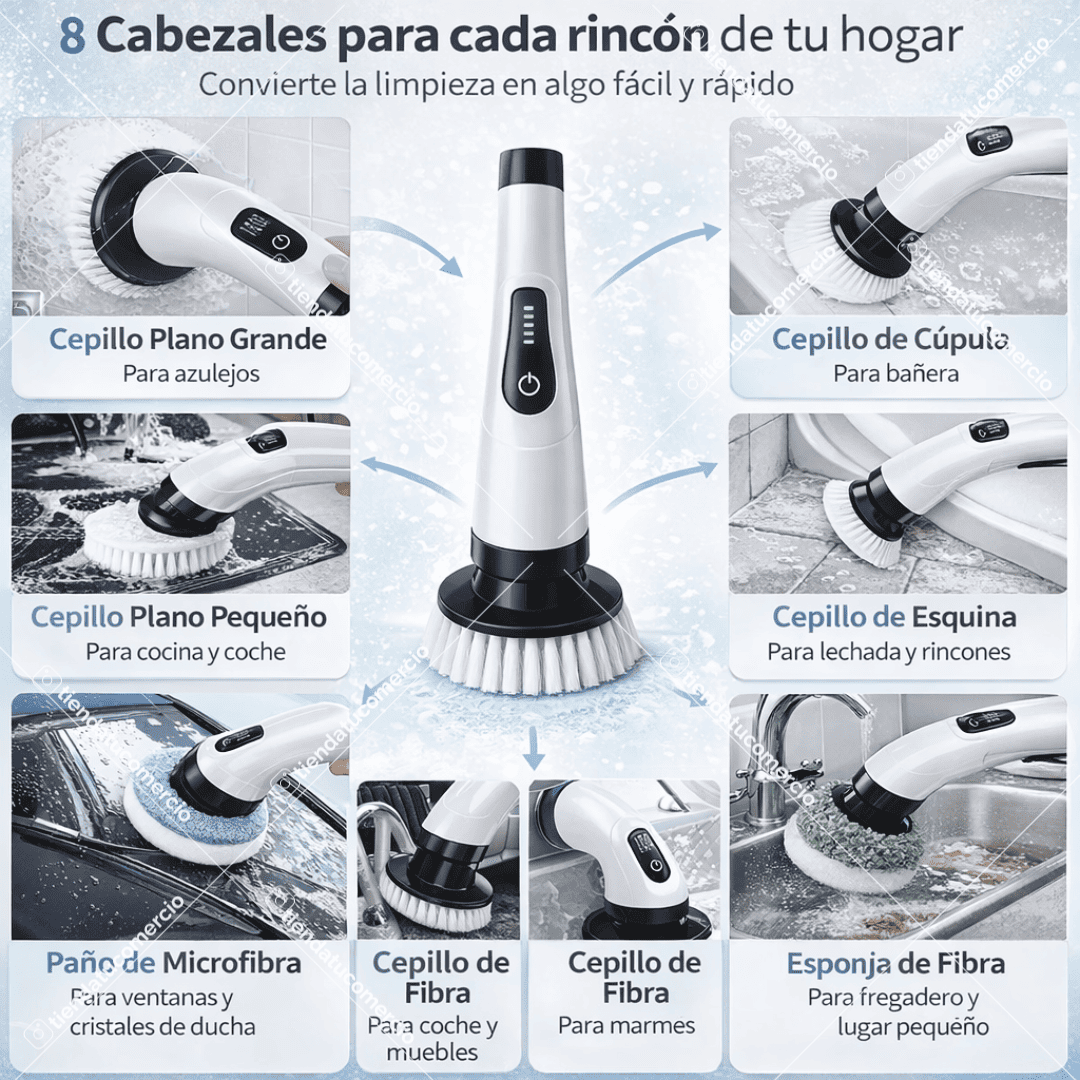 Cepillo limpiador extensible 9 en 1 Inalambrico