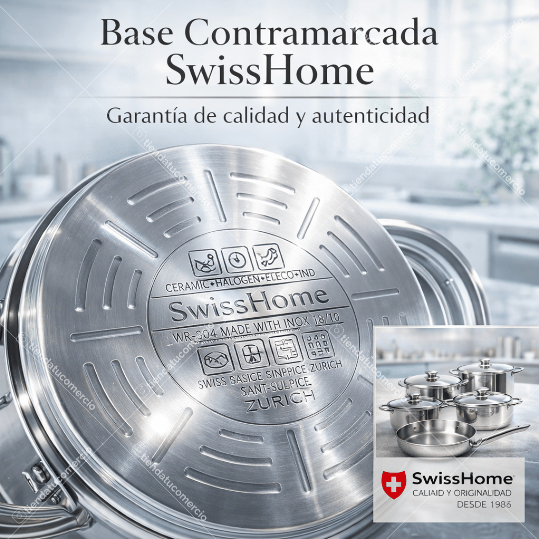 SWISSHOME ELITE™ — Juego de Ollas Acero Quirúrgico