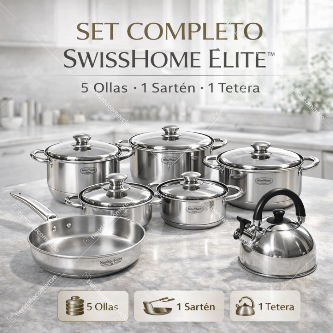 SWISSHOME ELITE™ — Juego de Ollas Acero Quirúrgico