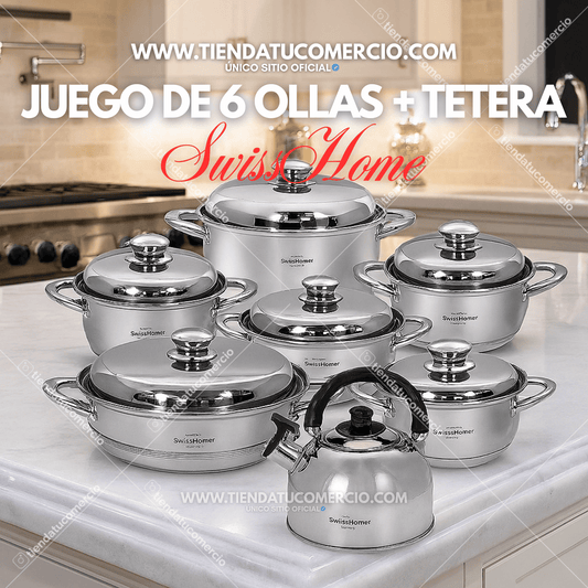Juego de ollas SwissHome  en Acero Quirúrgico: Ollas para toda la vida