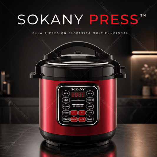SOKANY PRESS™ - Olla A Presión Eléctrica Multifuncional 5L