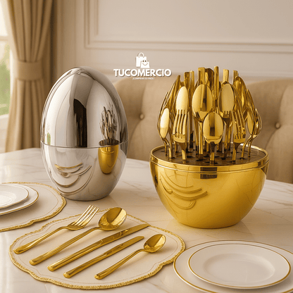 Set de cubiertos en Acero Inoxidable 24 PIEZAS