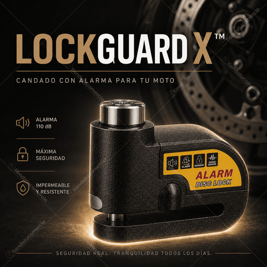 LOCKGUARD X™ — Candado Antirrobo con Alarma Inteligente