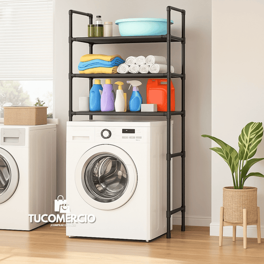 Estante RACK para lavadora de tres niveles