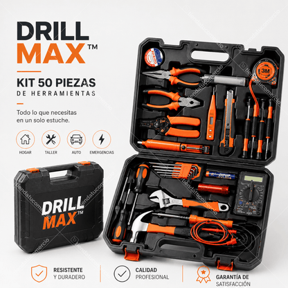 DRILL MAX™ – Kit 50 Piezas de Herramientas