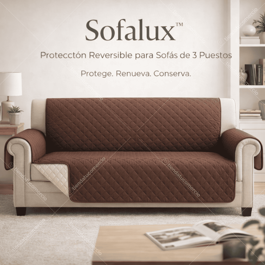 Sofalux™ — Protector Reversible para Sofá 3 Puestos