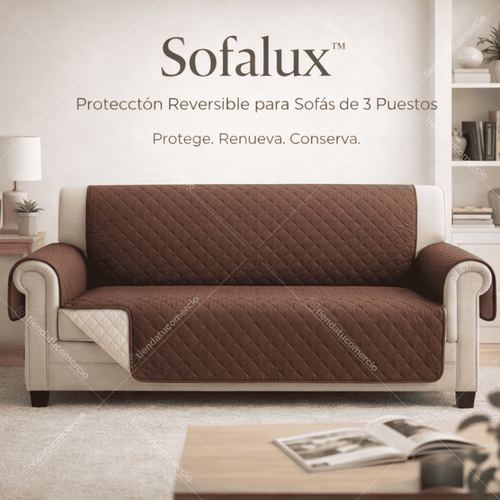 Sofalux™ — Protector Reversible para Sofá 3 Puestos