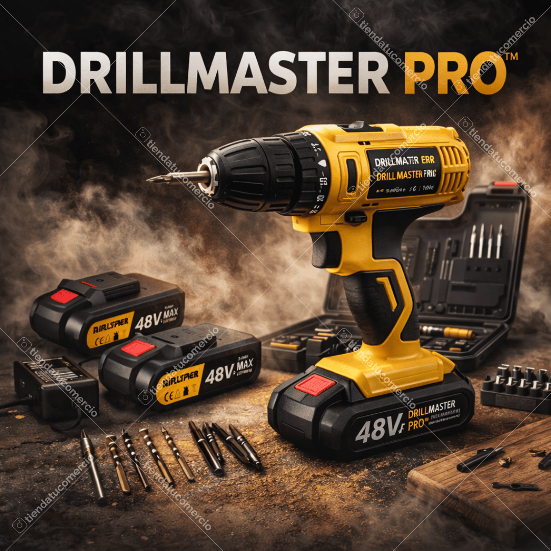 DRILLMASTER PRO™ 48V - Kit Profesional de Taladro Inalámbrico
