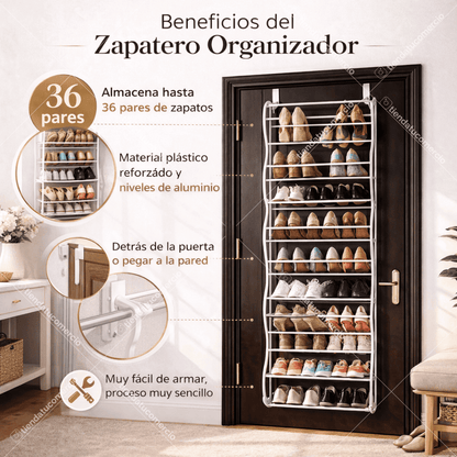 Zapatero Puerta/Pared capacidad 30-36 Pares