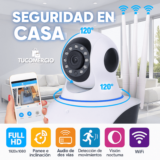 Cámara de vigilancia 3 ANTENAS inalámbrica con WIFI