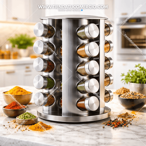 SpicePro™ — Organizador de Especias 20 Frascos