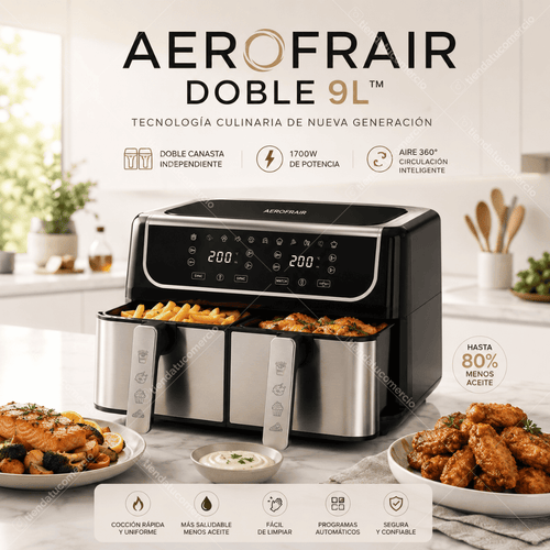 AEROFRAIR DOBLE 9L™ – Freidora de Doble Canasta