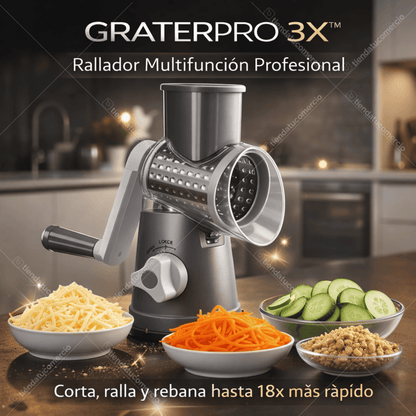GRATER PRO 3X™ — Rallador Multifunción Profesional