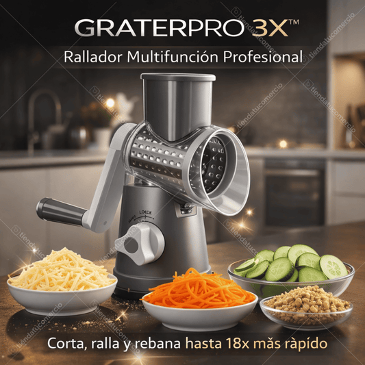 GRATER PRO 3X™ — Rallador Multifunción Profesional