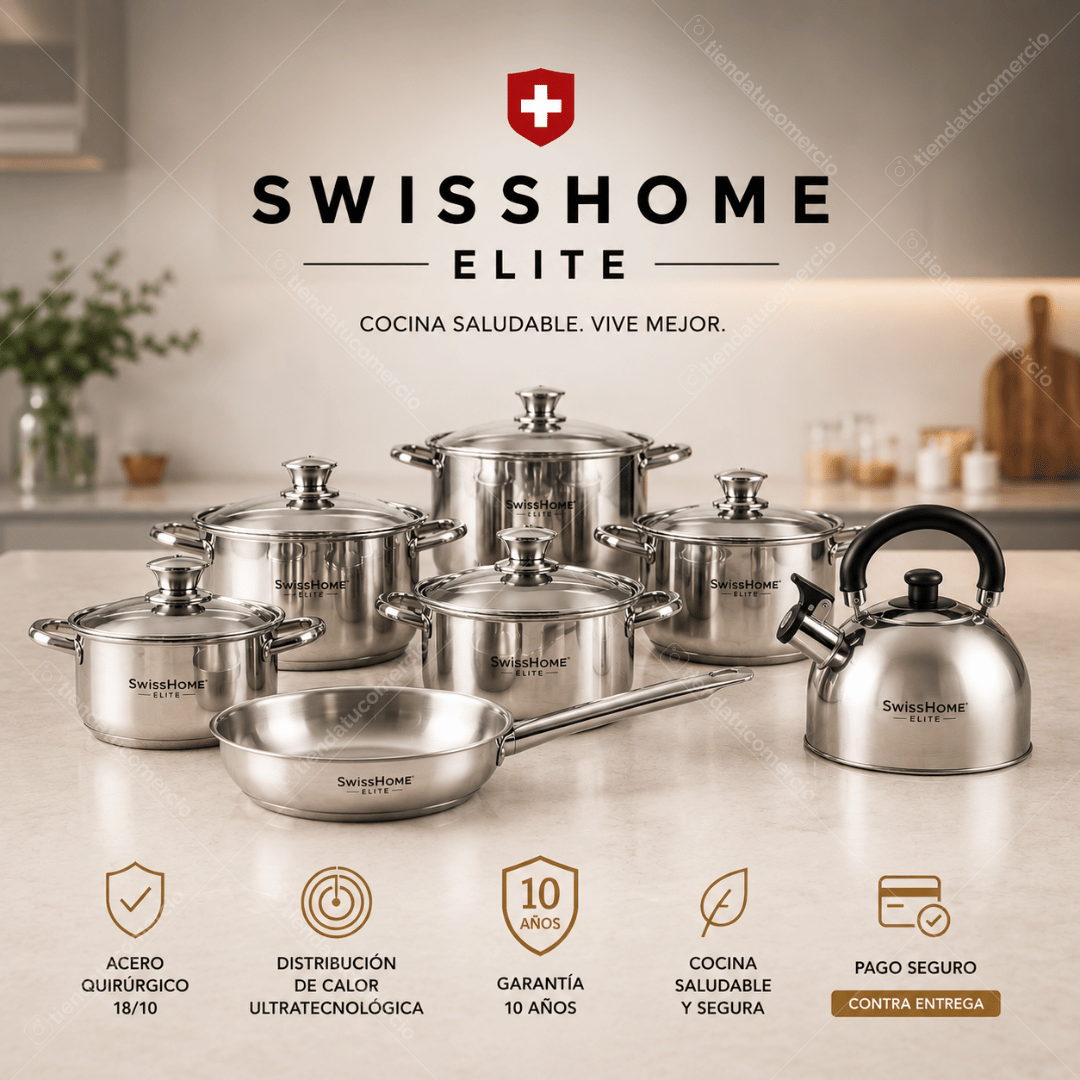 SWISSHOME ELITE™ — Juego de Ollas Acero Quirúrgico