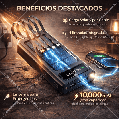 POWERHUB X4™ — Batería Portátil de Carga Rápida Universal