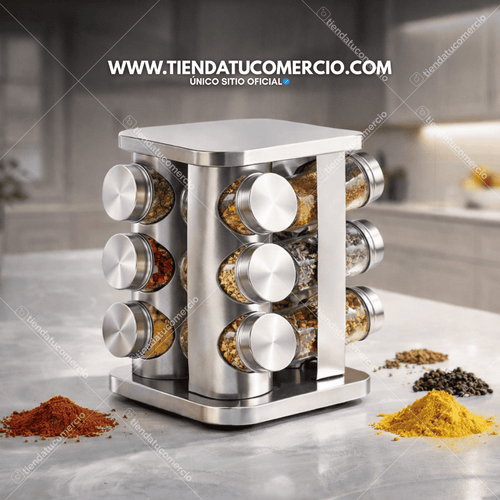 SpicePro™ — Organizador de Especias 12 Frascos