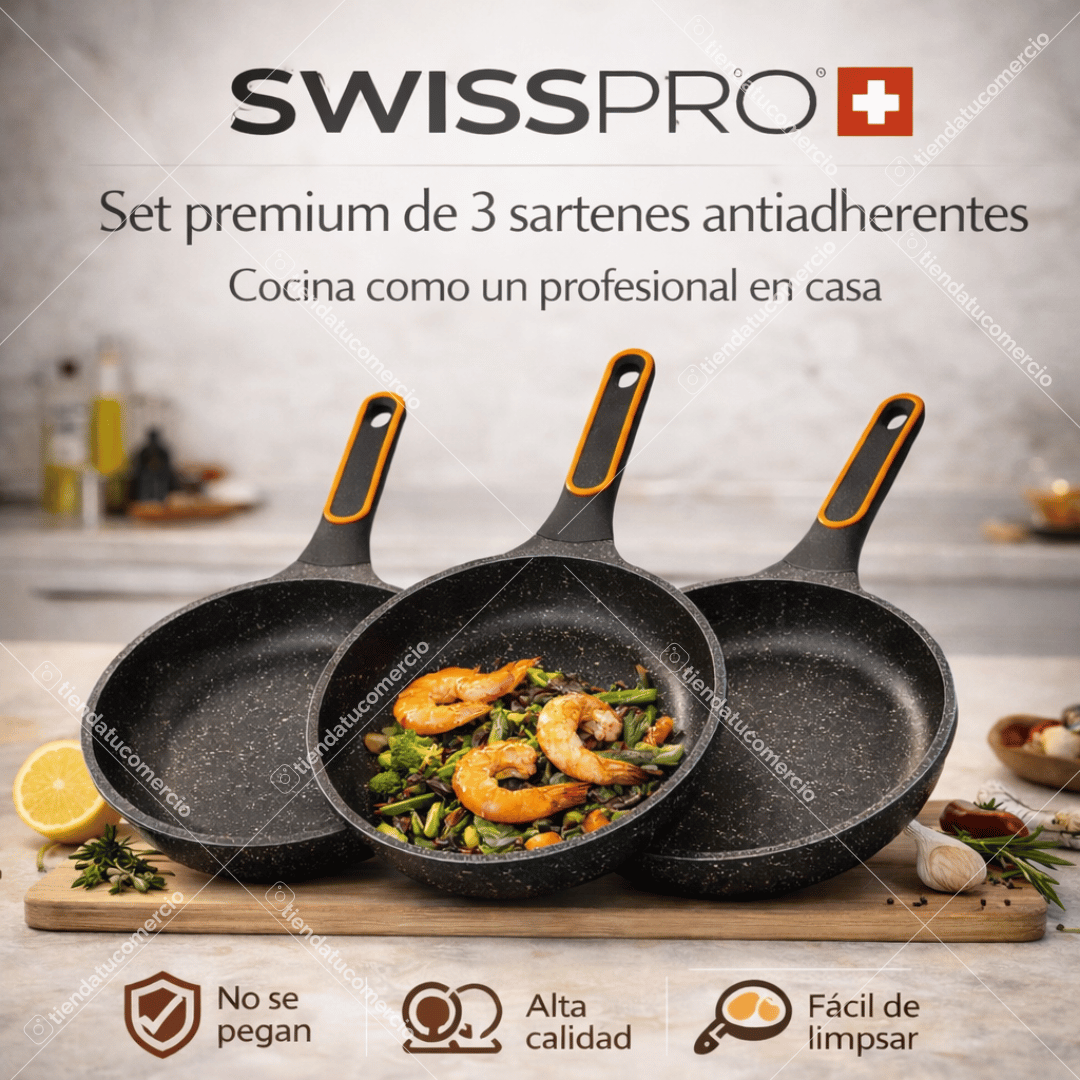 SWISSPRO™ — Set Premium Antiadherente x3