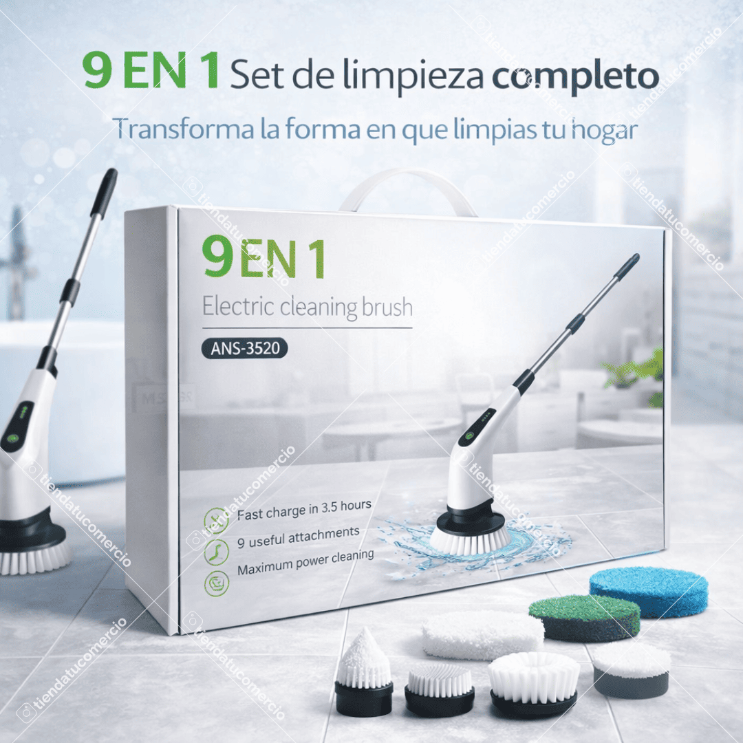 Cepillo limpiador extensible 9 en 1 Inalambrico