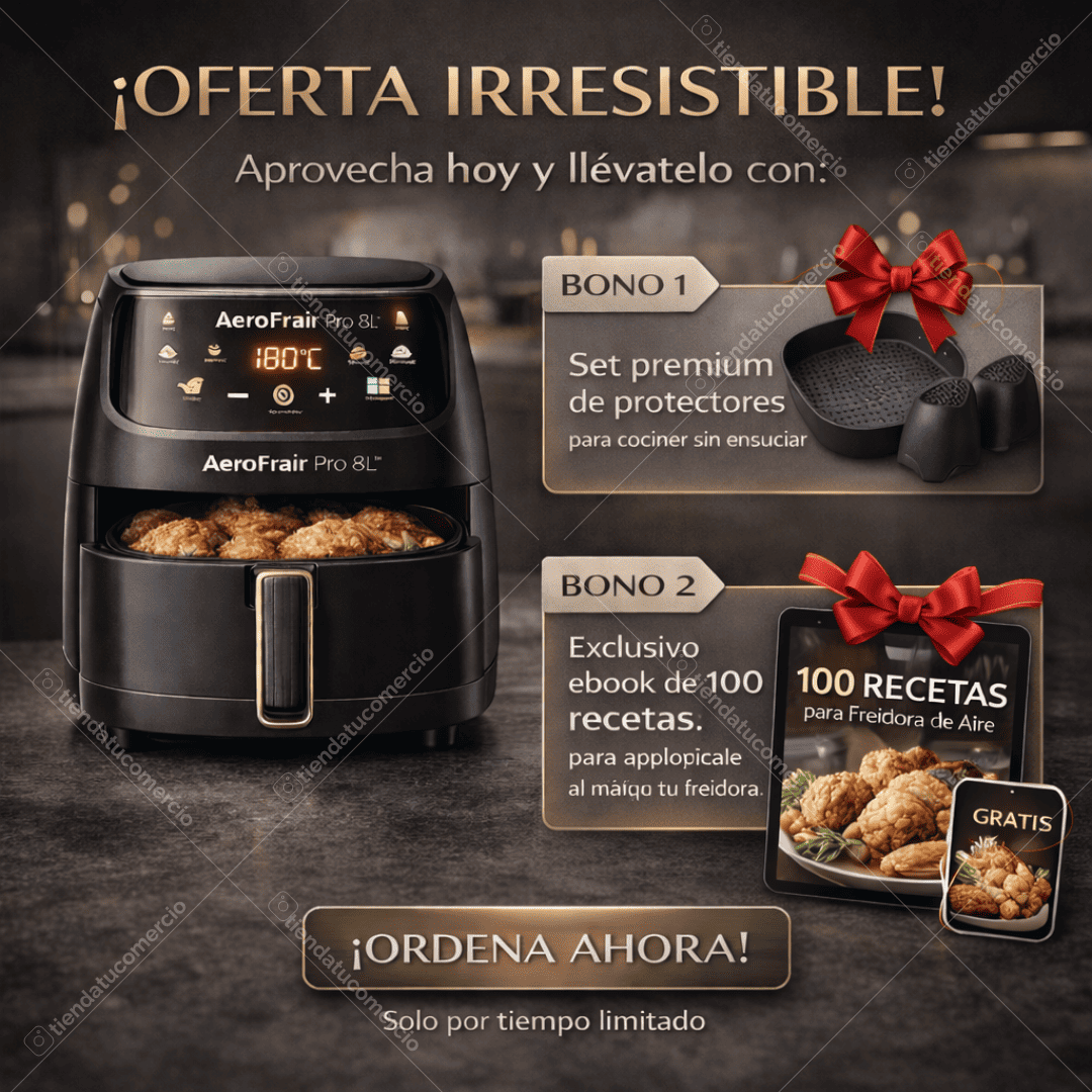 AEROFRAIR PRO 8L™ – Freidora de Aire Inteligente