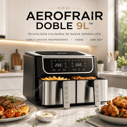 AEROFRAIR DOBLE 9L™ – Freidora de Doble Canasta