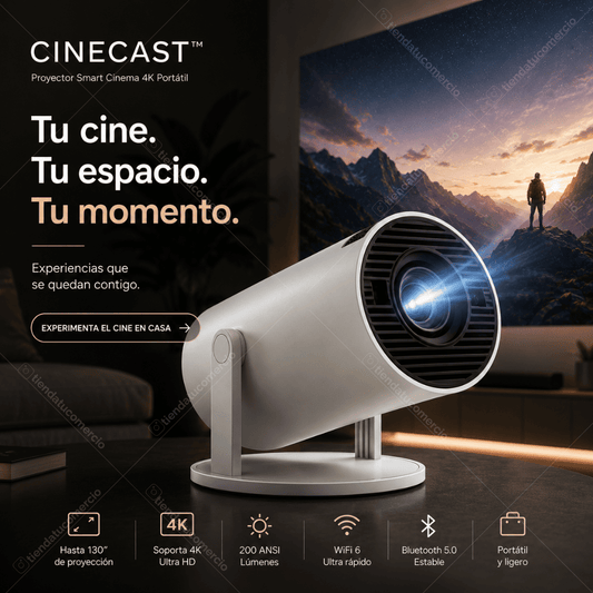 CINECAST™ - Proyector Smart Cinema 4K Portátil