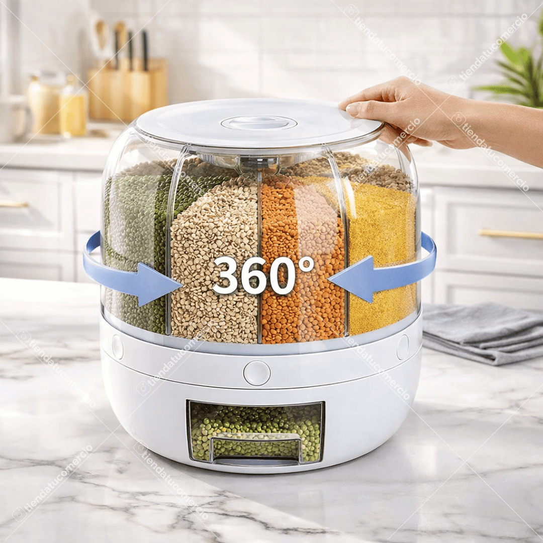 Dispenlux™ — Organizador Circular para Alimentos Secos