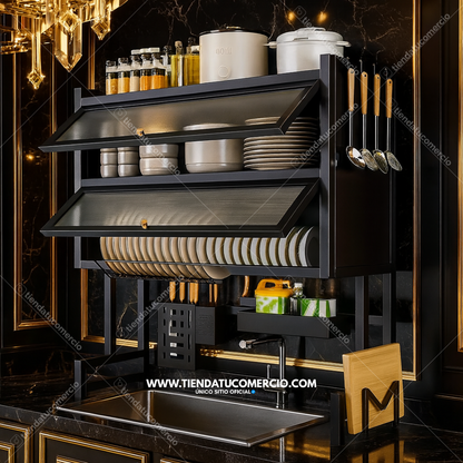 Platero Premium doble cajón en acero inoxidable