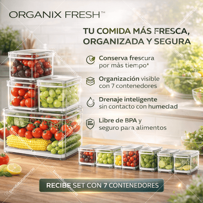 ORGANIX FRESH™ — Sistema de Organización con Drenaje inteligente x7