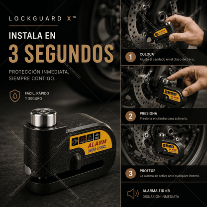 LOCKGUARD X™ — Candado Antirrobo con Alarma Inteligente