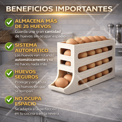 Organizador y Dispensador Automático de Huevos 25-30