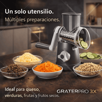 GRATER PRO 3X™ — Rallador Multifunción Profesional