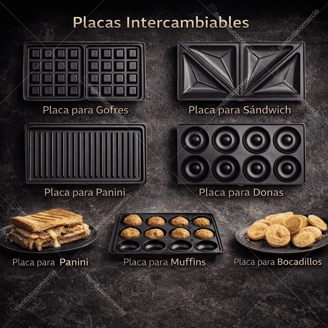 GRILLMASTER 4X™ — Sandwichera Multifunción Pro