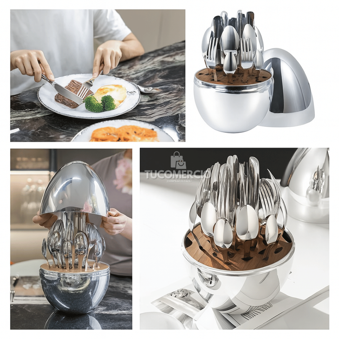 Set de cubiertos en Acero Inoxidable 24 PIEZAS