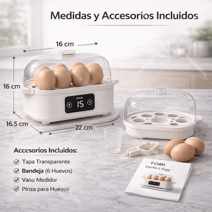 TOBI Perfect Egg™ - Cocedor Inteligente de Huevos