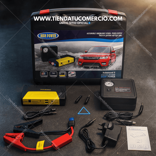 Kit Iniciador de Batería Multifuncional: 4 en 1