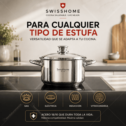 SWISSHOME ELITE™ — Juego de Ollas Acero Quirúrgico